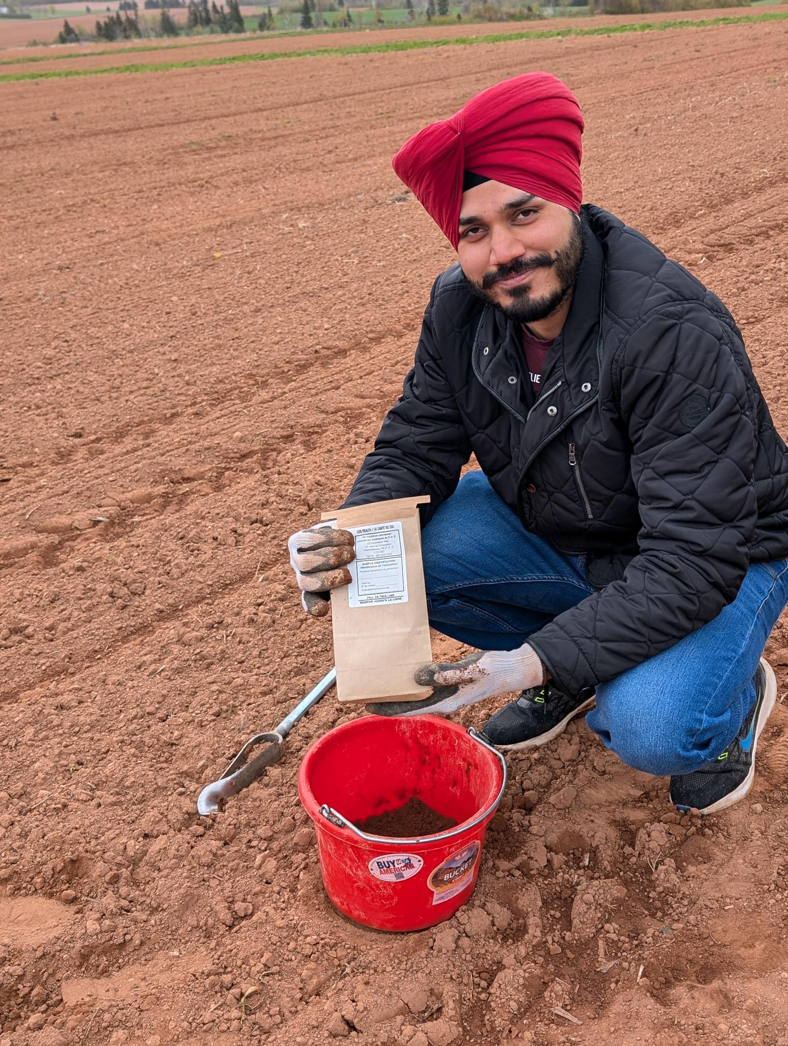 Hardeep Singh with East Prince Agri-Environment Association on work placement