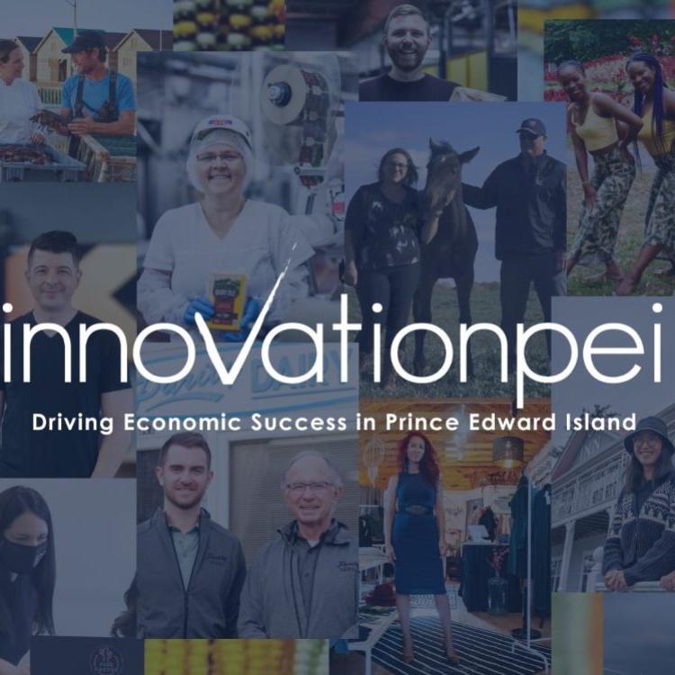 Innovation PEI logo with people in background